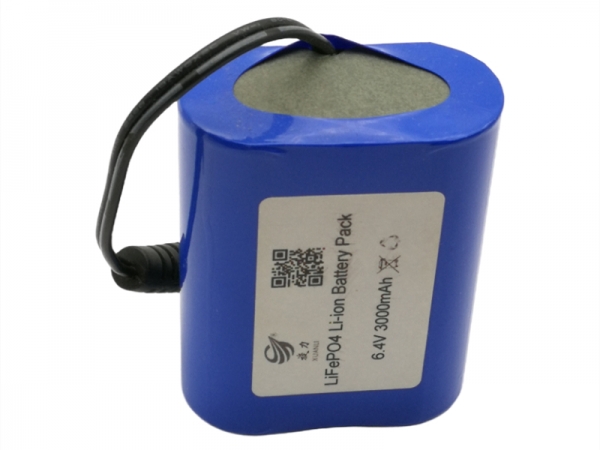 6.4V Lithium iron phosphate battery | 26650 6.4V 3000mAh