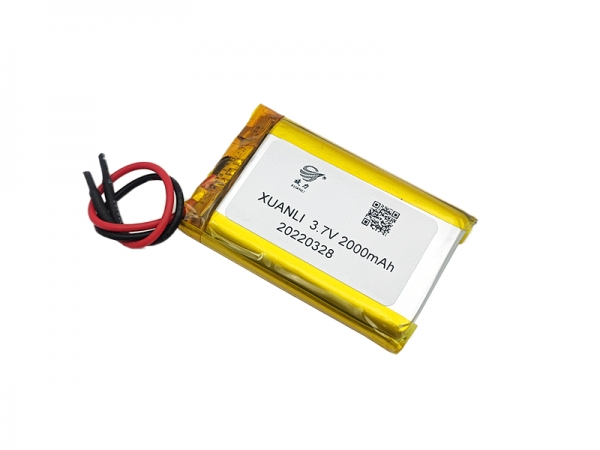 3.7V聚合物鋰電池 | 103450 2000mAh 3.7V 22AWG